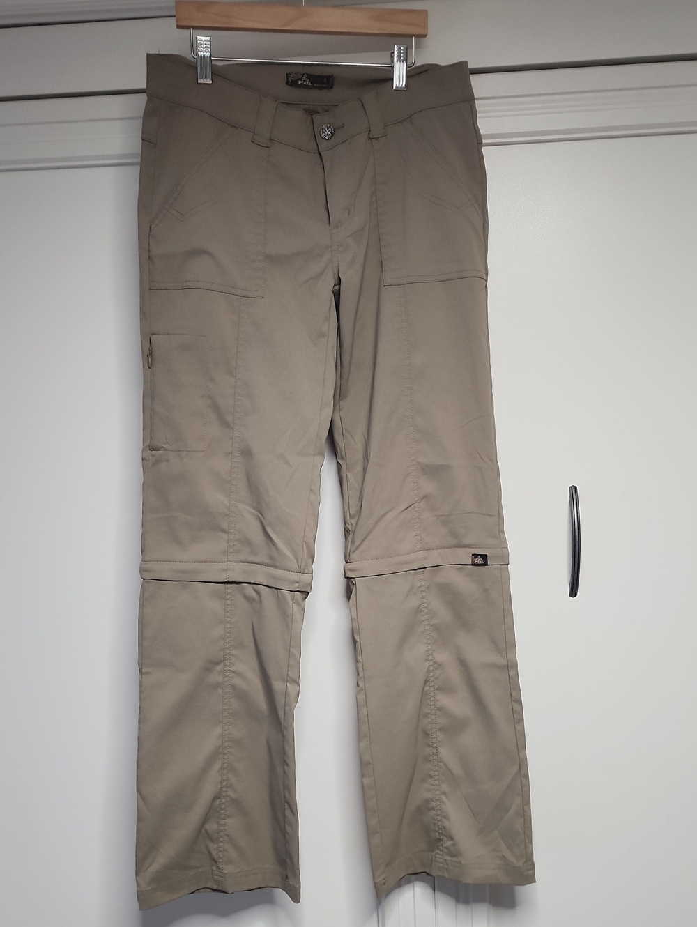 Prana Brand Convertible Zip-Off Outdoor Pants in Khaki